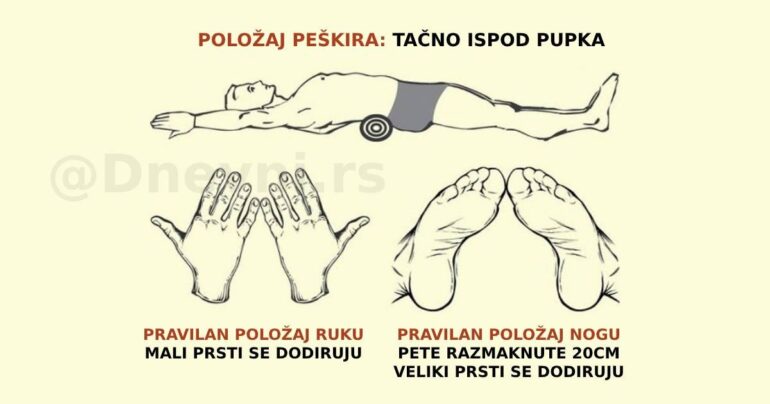 Stavite peškir ispod leđa i smršajte uz samo 5 minuta dnevno